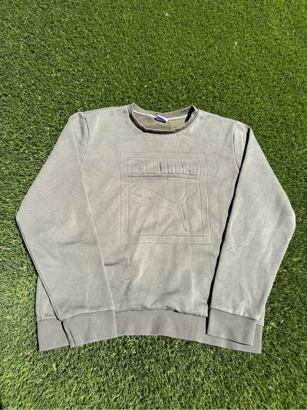 Puma Men's Crewneck Sweatshirt in Olive